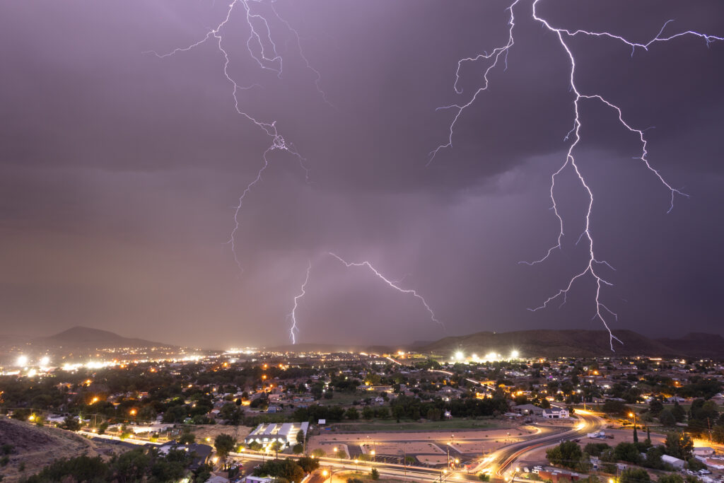 Lightning storm over Hurricane City